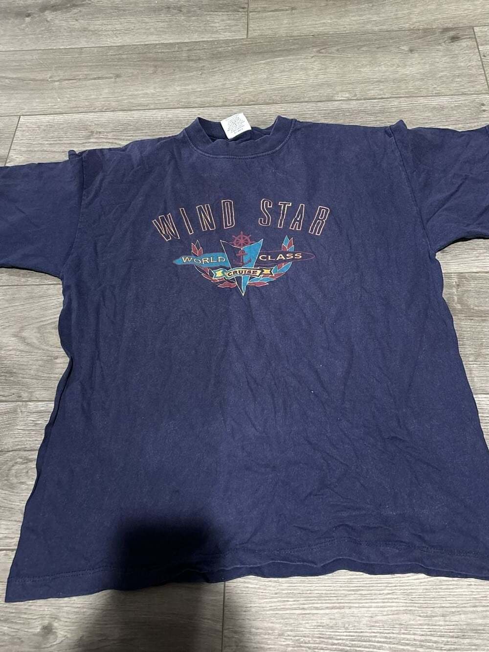 Vintage Gear For Sports Big Cotton Wind Star World Class Navy T-Shirt